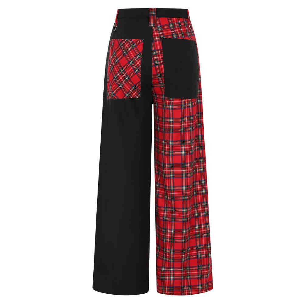 Banned - Babylon Pantalon large - Noir/Rouge